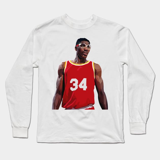 Hakeem Olajuwon | Houston Rockets Long Sleeve T-Shirt by ActualFactual
